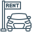 Find car rental icon