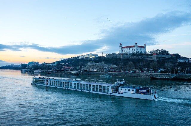 Bratislava seen from the Danube River