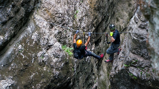 A ropes course in the mountains