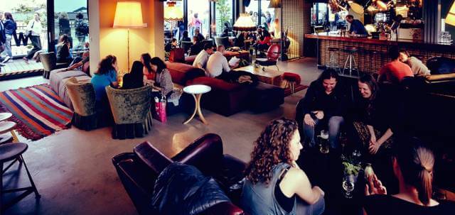 The rooftop bar at the 25hour hotel. Feel like you're in your living room at home.