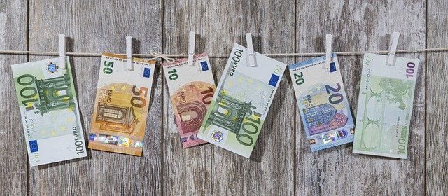 Euro banknotes