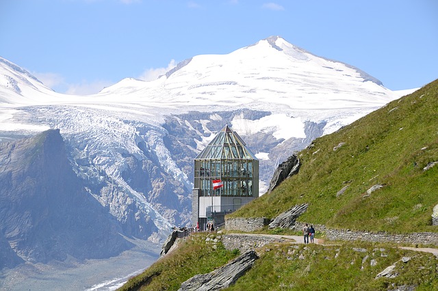 Observation point in the Grossglockner mountain area