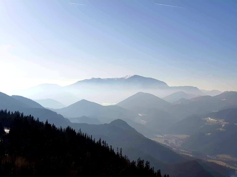 The peaks of the Viennese Alps