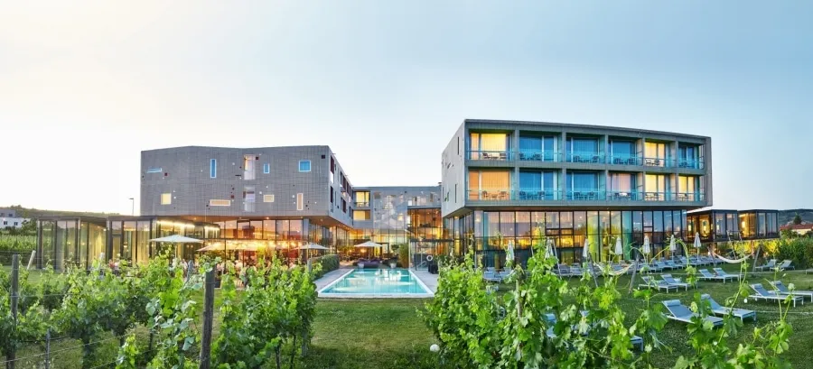The modern hotel near the Wachau Valley. Courtesy of the hotel website