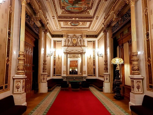 The tea room that survived the bombings is used to host important events.