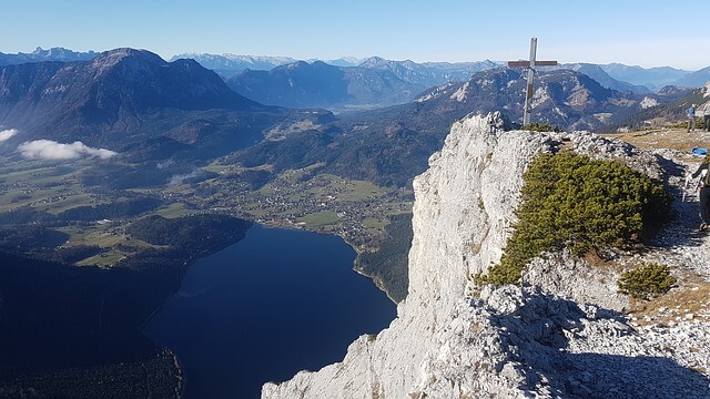 Altaussee as seen from the summit of Mount Trisel