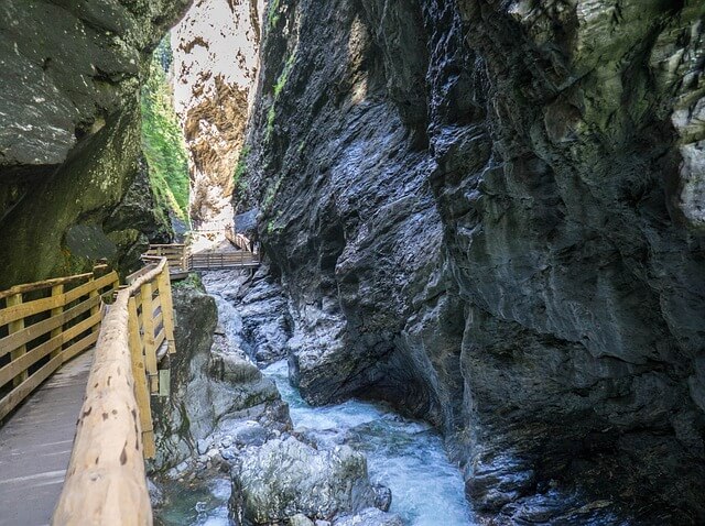 The well-maintained route in the Liechtenstein Gorge