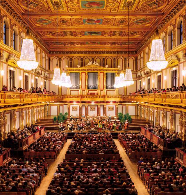 Mozart concert in the Golden Hall. Courtesy of the Wiener Mozart Orchester