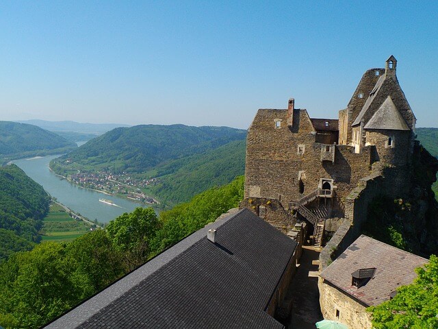 The view from the top of the ruined Aggstein Castle