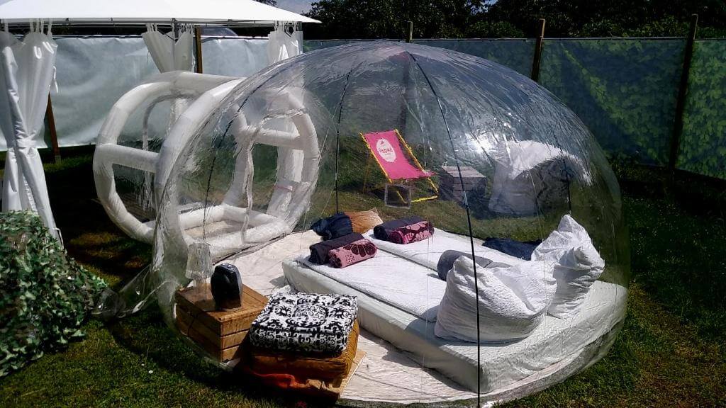 Bubble Hotel on the shores of Lake Attersee. Courtesy of Booking.com.