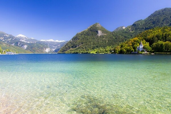 The crystal clear Grundlsee Lake. Credit: Asja Romm