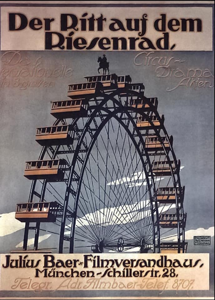 The stuntwoman on the roof of the Ferris wheel
