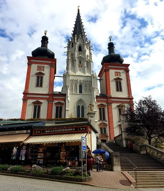 The impressive Mariazell Basilica. An important pilgrimage site for Christians.