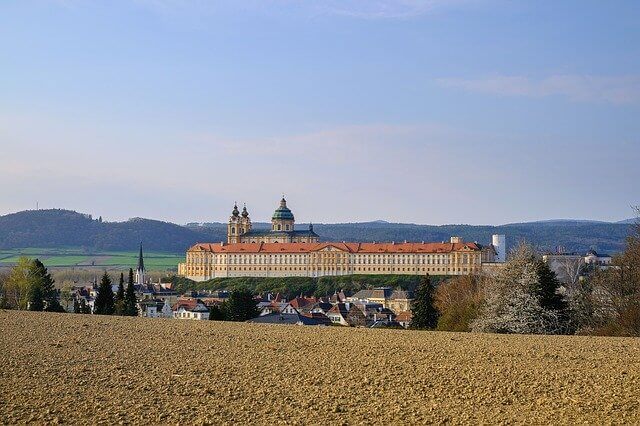 A view of the impressive Melk Monastery