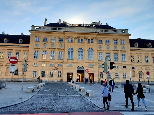 The entrance to the Museumsquartier