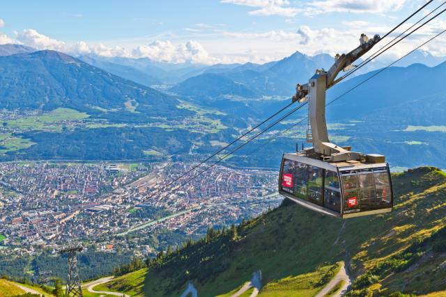 Cable car to the top of Innsbruck. Courtesy of Innsbruck Tourismus