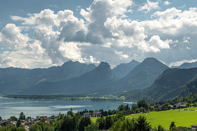 Lovely mountain view in the Lake Wolfgang area